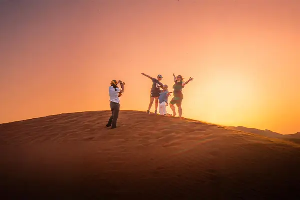 Sunset pictures on red dunes - Premium Desert Safari Dubai