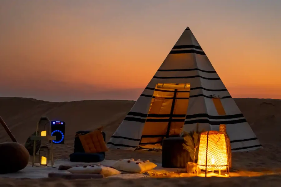 Overnight Desert Camping setup